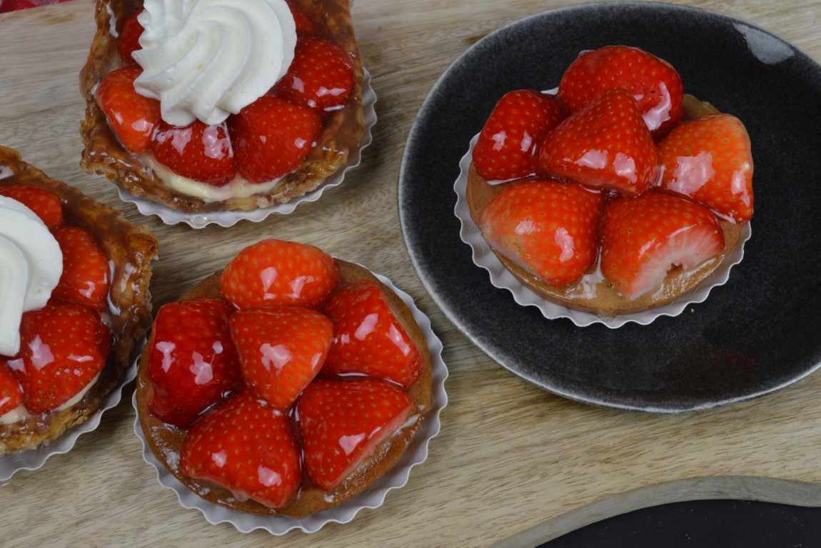 Aardbeien wenergebakje zonder slagroom