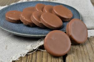 Borstplaat Chocolade (donkerbruin) per 150 gram