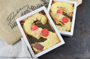Speculaas chocoladeletter wit gespoten