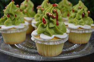 Cupcakes in kerstsfeer
