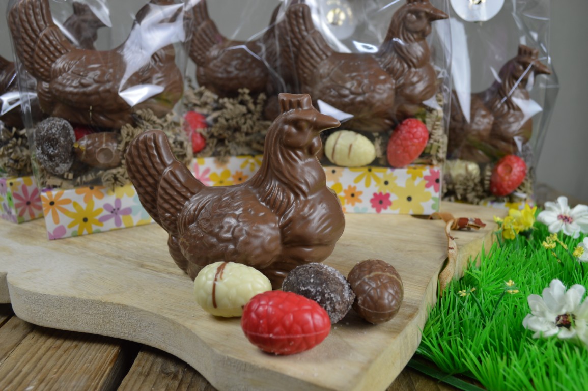 Choco kip op bonbon eitjes