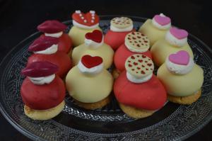 Valentijn luxe koekjes per 12 verpakt